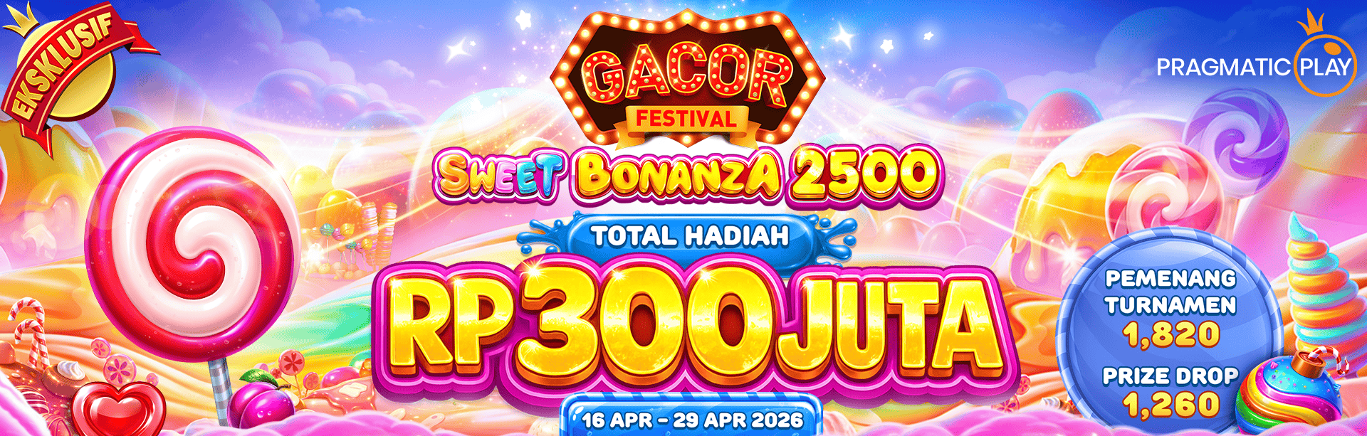 PP - GACOR FESTIVAL: SWEET BONANZA 2500 CASH DROP & TURNAMEN